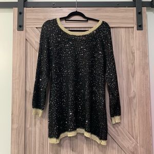 Black Sequined Sweater